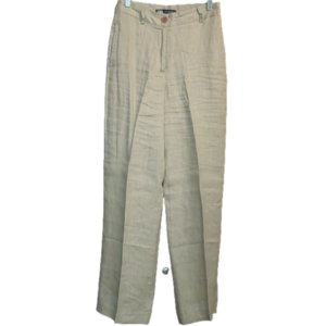 ZARA WOMEN 100% linen high waist pants